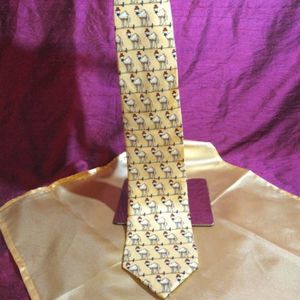 Camel print tie
